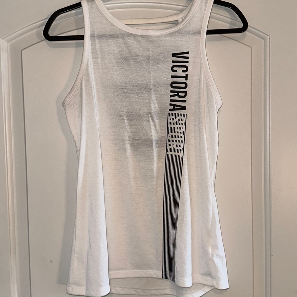 White VS workout tank